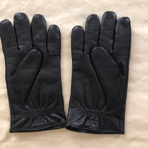 Men's Dark Brown Leather Gloves - Picture 3 of 16